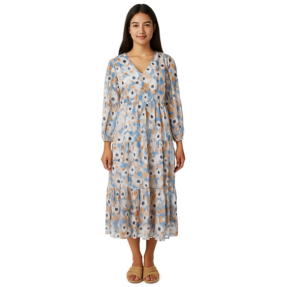 Joie Limited Edition Floral Fields Maxi Dress L Womens Boho Printed Chic